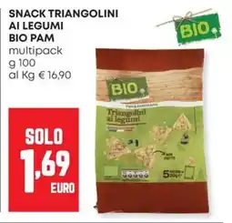 Panorama Snack triangolini ai legumi bio pam offerta