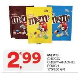 Sisa M&M'S CHOCO/CRISPY/ARACHIDI POUCH offerta
