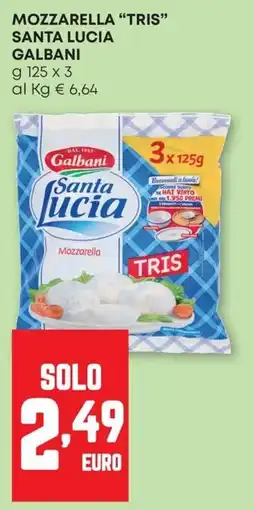 Pam Mozzarella Tris Santa Lucia Galbani offerta