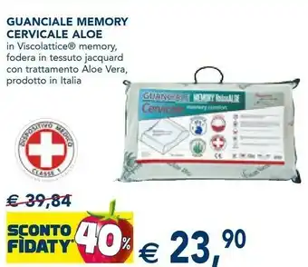 Guanciale memory cervicale aloe
