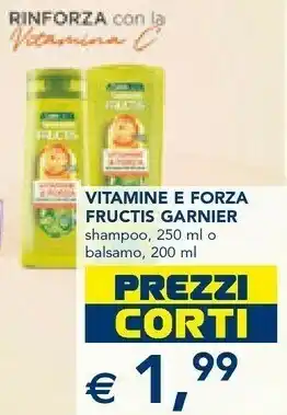 Esselunga Vitamine e forza fructis shampoo offerta