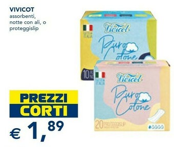 Esselunga Vivicot assorbenti, notte con ali, o proteggi slip offerta