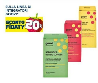 Esselunga Goovi sulla linea di integratori offerta