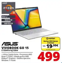Comet ASUS VIVOBOK GO 15 offerta