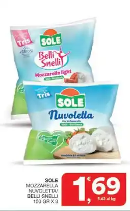 Sisa Sole mozzarella nuvoletta/ belli snelli offerta