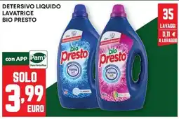 Pam Detersivo liquido lavatrice bio presto offerta