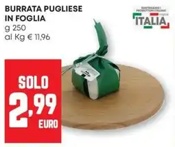 Pam Burrata pugliese in foglia offerta