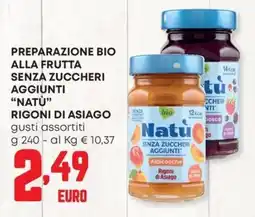 Panorama Preparazione bio alla frutta senza zuccheri aggiunti Natu Rigoni di Asiago offerta