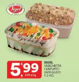 Sisa Sigel vaschetta i sapuriti vari gusti offerta