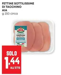 Panorama Fettine sottilissime di tacchino AIA offerta