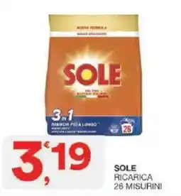 Sisa Sole ricarica offerta