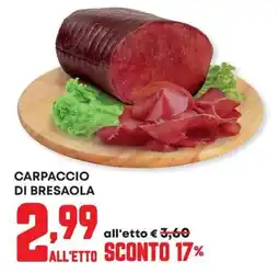 Panorama Carpaccio di bresaola offerta