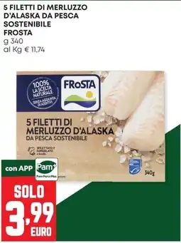 Panorama 5 filetti di merluzzo d'alaska frosta offerta