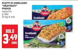 Panorama Filetti di merluzzo gratinati Findus offerta