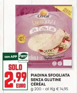 Panorama Piadina sfogliata senza glutine Céréal offerta