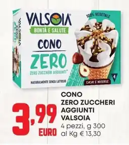 Panorama Cono zero zuccheri aggiunti Valsoia offerta