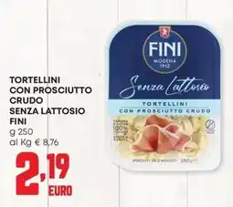 Panorama Tortellini con prosciutto crudo senza lattosio Fini offerta