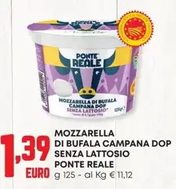 Panorama Mozzarella di bufala campana dop senza lattosio ponte reale offerta
