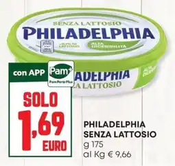 Panorama Philadelphia senza lattosio offerta