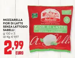 Panorama Mozzarella fior di latte senza lattosio Sabelli offerta