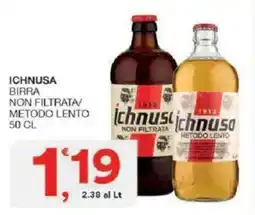 Sisa Ichnusa birra non filtrata offerta