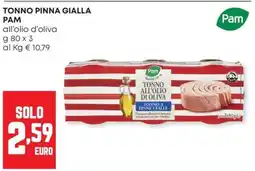 Panorama Tonno pinna gialla Pam all'olio d'oliva offerta