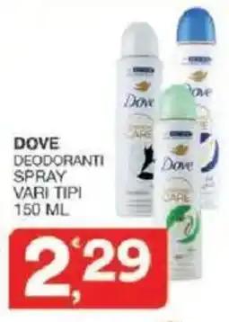 Sisa Dove deodoranti spray offerta