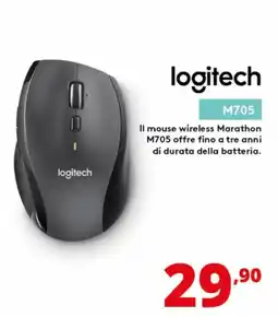 Comet Logitech mouse wireless Marathon M705 offerta