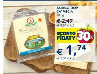 Esselunga Formaggio asiago 300 g(ml) offerta