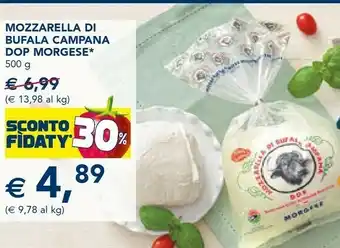 Esselunga Morgese mozzarella di bufala campana dop 500 g offerta