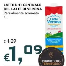Migross Supermercati e Market Latte UHT Centrale del Latte di Verona Parzialmente scremato offerta