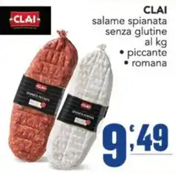Gruppo di Palo Clai salame spianata senza glutine offerta