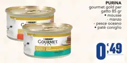 Gruppo di Palo Purina Gourmet Gold paté con coniglio offerta