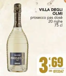 Gruppo di Palo Villa degli Olmi prosecco pas dosè offerta