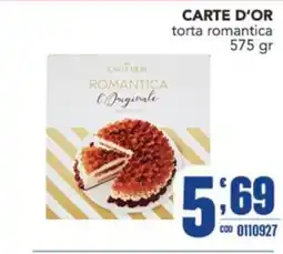 Gruppo di Palo Carte d'or torta romantica offerta