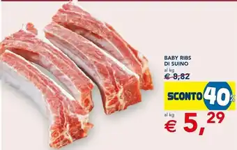 Esselunga Baby ribs si suino offerta