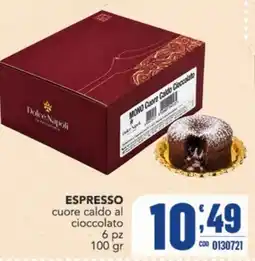 Gruppo di Palo Dolce Napoli Espresso cuore caldo al cioccolato offerta