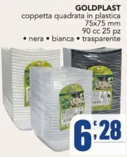 Gruppo di Palo Coppetta quadrata in plastica Goldplast offerta