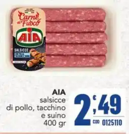 Gruppo di Palo AIA salsicce di pollo, tacchino e suino offerta