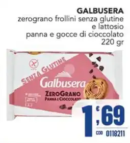 Gruppo di Palo Galbusera zerogranio frollini senza glutine e lattosio panna e gocce di cioccolato offerta
