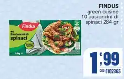 Gruppo di Palo Findus green cuisine 10 bastoncini di spinaci offerta