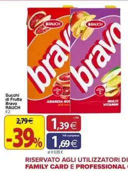 Docks Cash&Carry Succhi di Frutta Bravo RAUCH offerta
