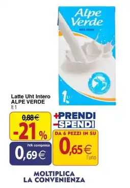 Docks Cash&Carry Latte Uht Intero ALPE VERDE offerta