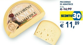 Esselunga Amatrice pecorino offerta