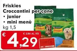 Eurospar Friskies Croccantini per cane junior mini menù offerta