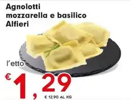 Eurospar Agnolotti mozzarella e basilico Alfieri offerta