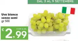 Eurospar Uva bianca senza semi offerta