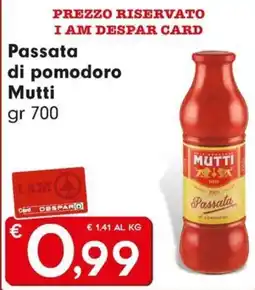 Eurospar Passata di pomodoro Mutti offerta