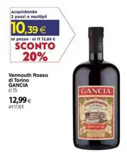 Docks Cash&Carry Vermouth Rosso di Torino Gancia offerta
