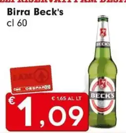 Eurospar Birra Beck's offerta